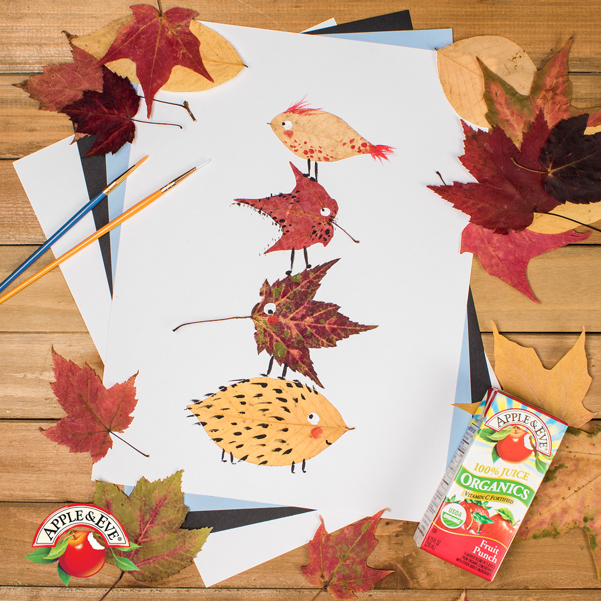 Fall Leaf Craft - Apple & Eve